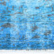 2x9 di̇stressed blue oushak runner rug, 282x75cm