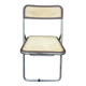 Chaise pliante chromée cannée