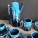Vallauris blue coffee set - 22 pieces