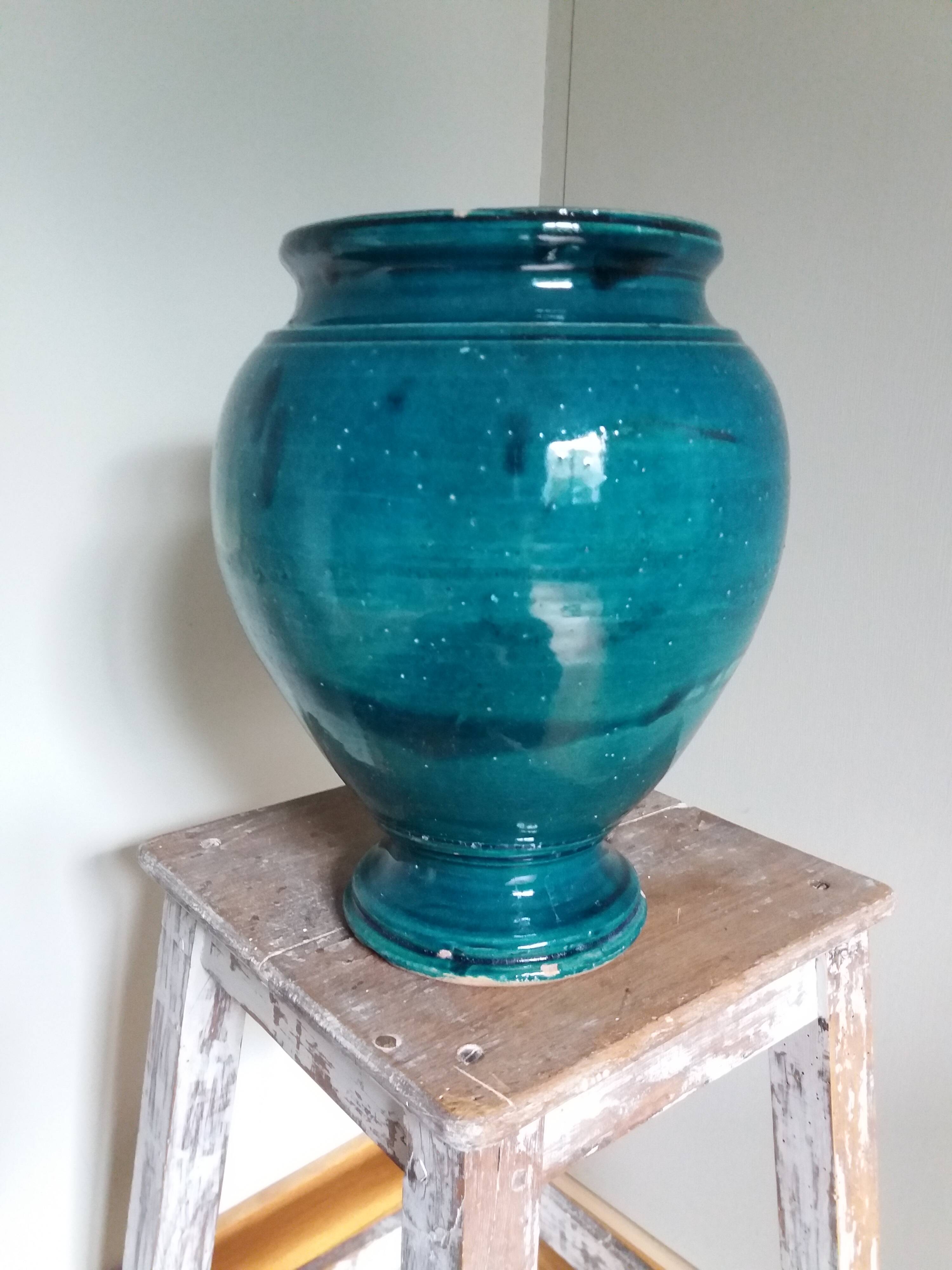 Handcrafted vase Morocco 1950s
