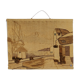 Tapestry in jute year 70 Boat and house