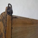 carved wooden shelf