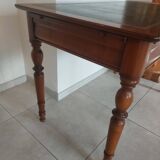 Wooden desk, leather top, extensions