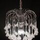 Set of 2 Julia Roberts, Vintage White Murano Chandelier, 1980s