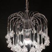 Set of 2 Julia Roberts, Vintage White Murano Chandelier, 1980s