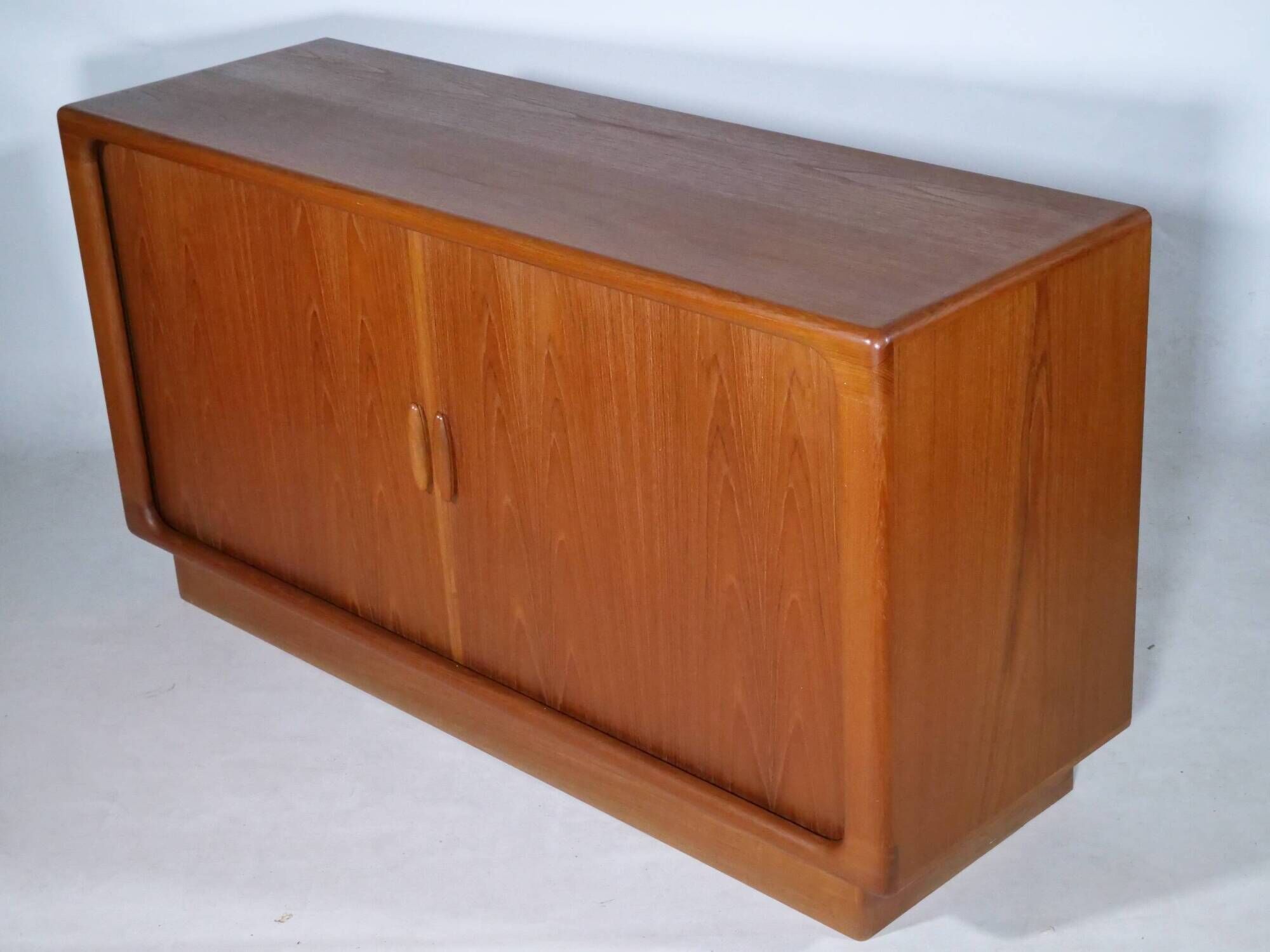 Teak sideboard by dyrlund, sliding door dresser, danish design, 1960s