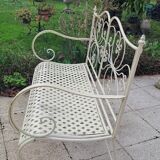 Wrought iron garden bench