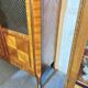 Directoire style display cabinet with two doors
