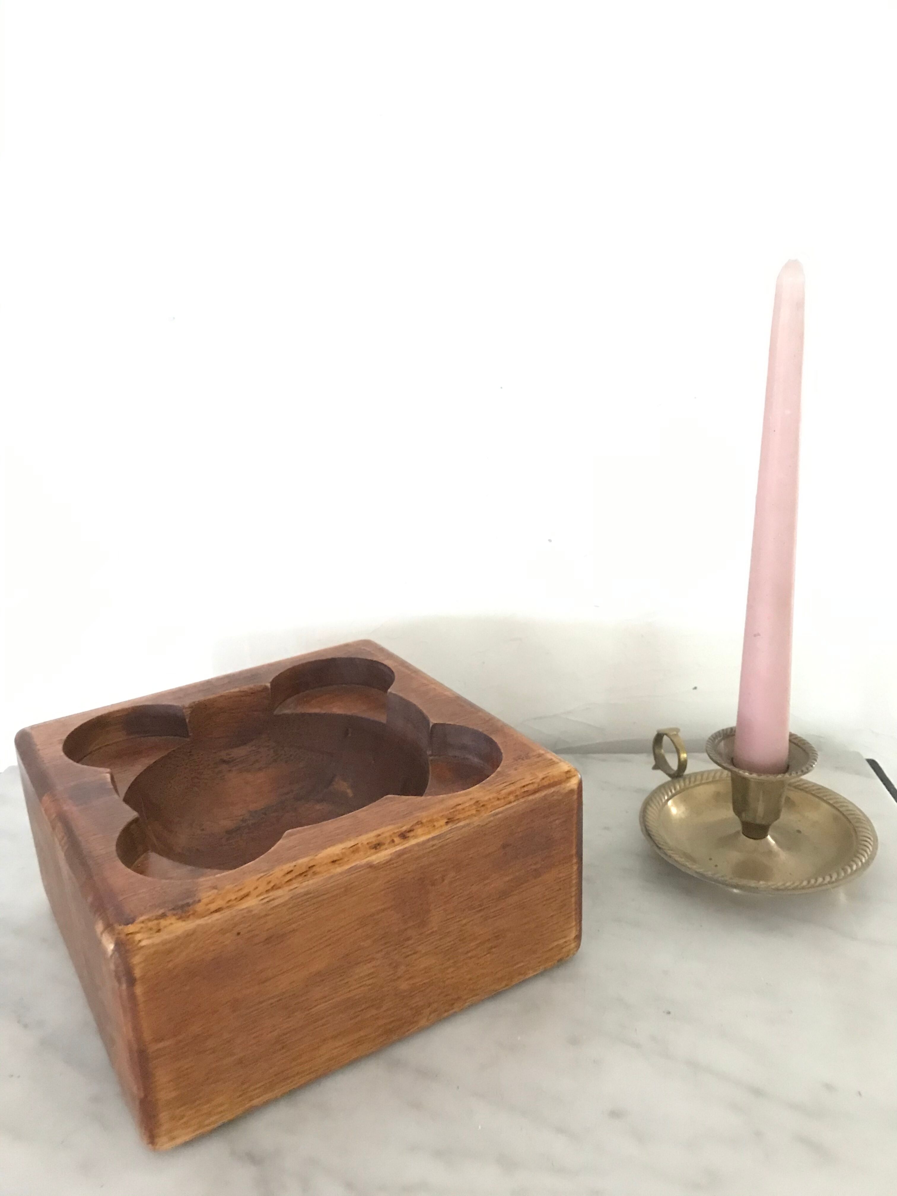 Empty teak pocket, 70s