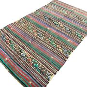 Neutral Turkish Stripe Kilim Rug