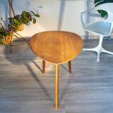 Surf-shaped coffee table, solid oak, 1950s