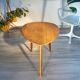 Table basse forme surf, chêne massif année 50