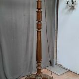 Gilded wooden floor lamp