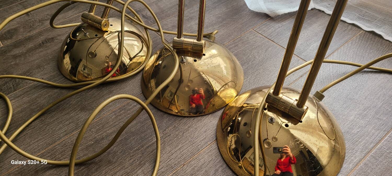 3 lampes de bureau vintage Zonca Voghera