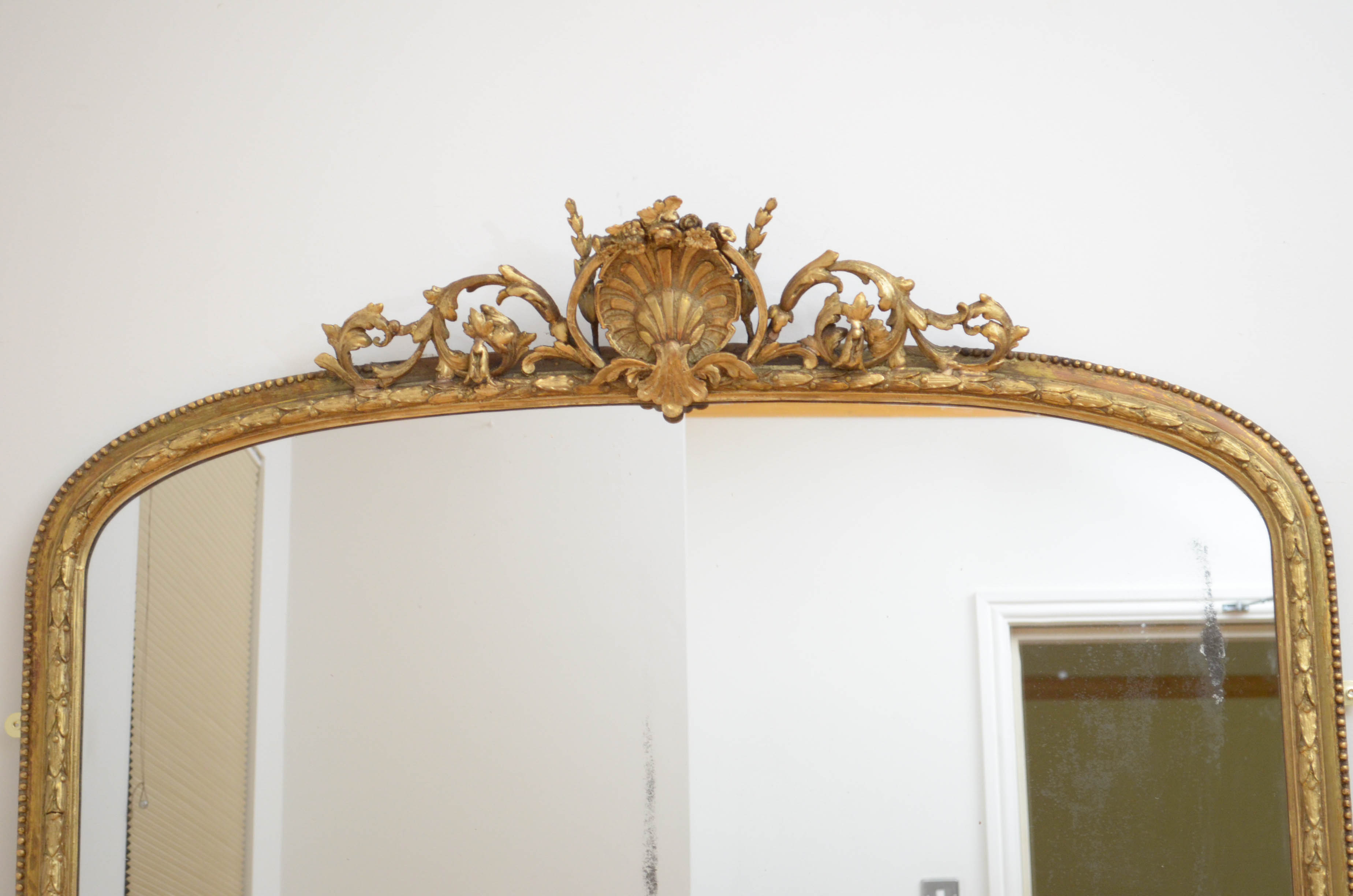 English victorian giltwood wall mirror - 174x138cm