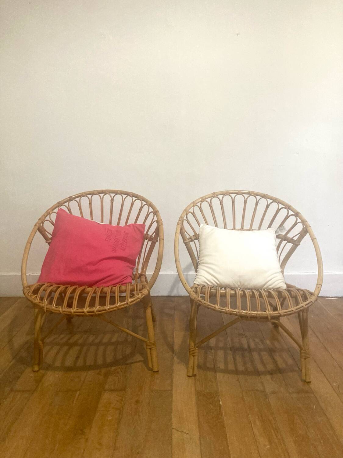 Pair of Rattan Armchairs - Shells