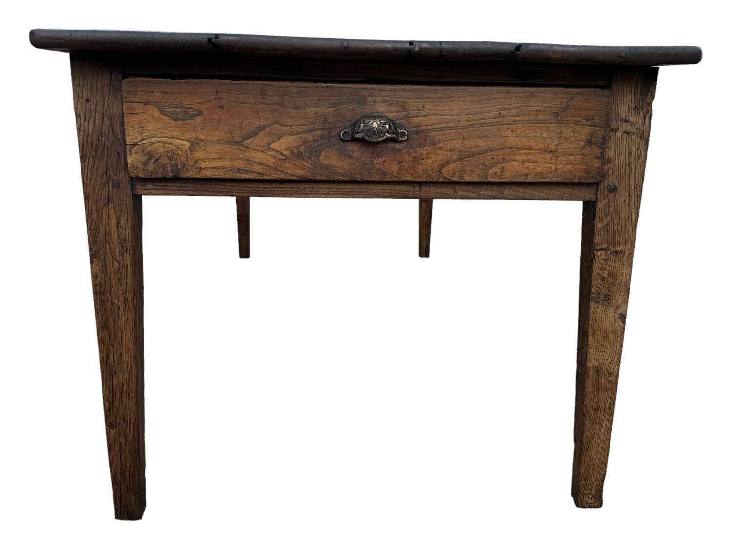 Oak farm table with 2 drawers 19'S