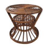 Table italienne de conception en bambou du milieu du siècle