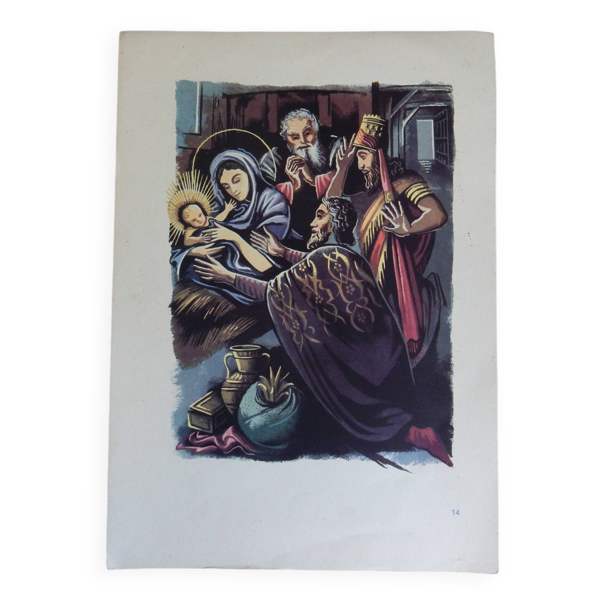 Illustration of the nativity The three wise men