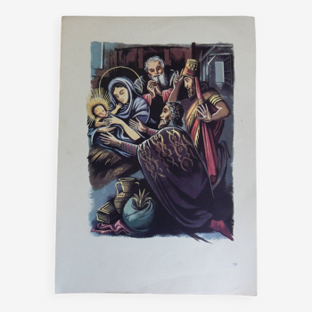 Illustration of the nativity The three wise men