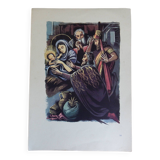 Illustration of the nativity The three wise men
