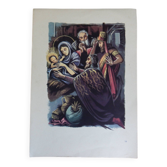 Illustration of the nativity The three wise men