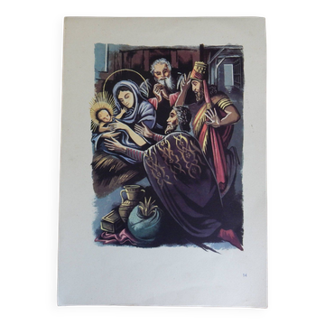 Illustration of the nativity The three wise men