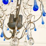 Lustre italien vintage Murano années 60-70, métal doré