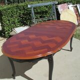 Oval table of style Louis XV cherrywood