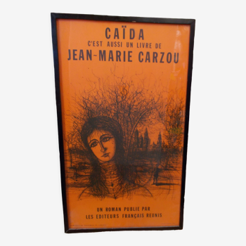 Carzou Manosque Caïda framed novel poster