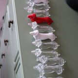 12 vintage dachshund knife rests