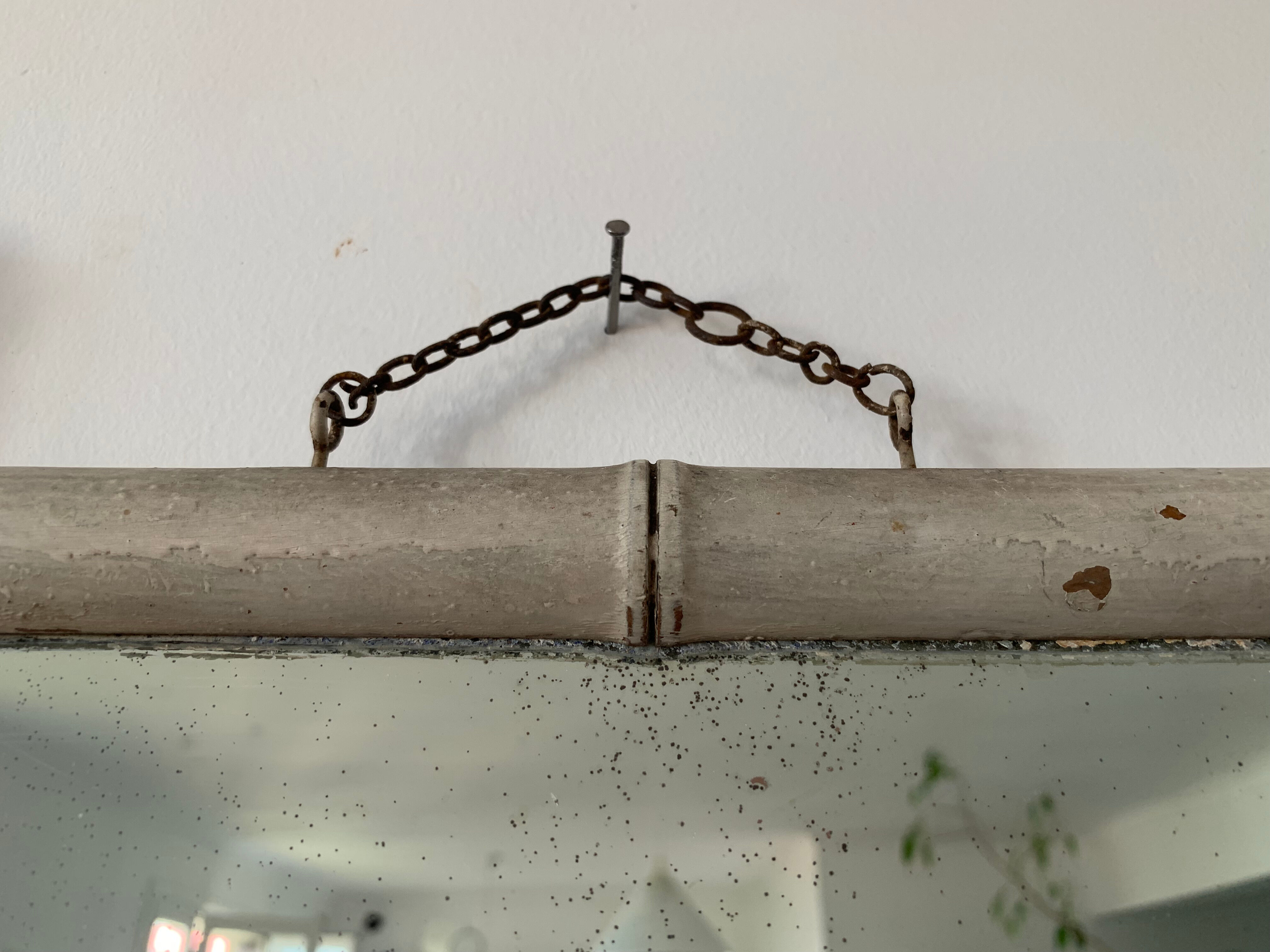Miroir bambou ancien