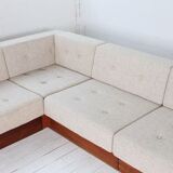 Modular teak corner sofa by Mikael Laursen