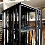 Napoleon III rotating bookcase in black wood