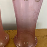 Pair of small Art Nouveau enameled vases, circa 1900