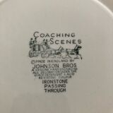 Trio d’assiettes Coaching Scenes bleu par Johnson Bros Brothers Irestone