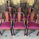Suite de 6 chaises gondoles de style Art Déco