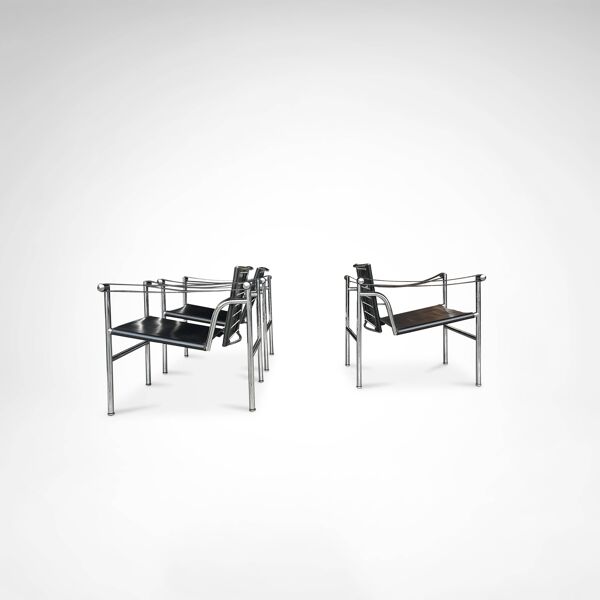 Fauteuil vintage LC1 par Le Corbusier et al pour Cassina, ensemble de 3