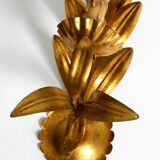 Pair of 1960s Italian gold-plated Florentine wall lamps