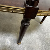 Louis XVI demi-moon console in wood and brass.