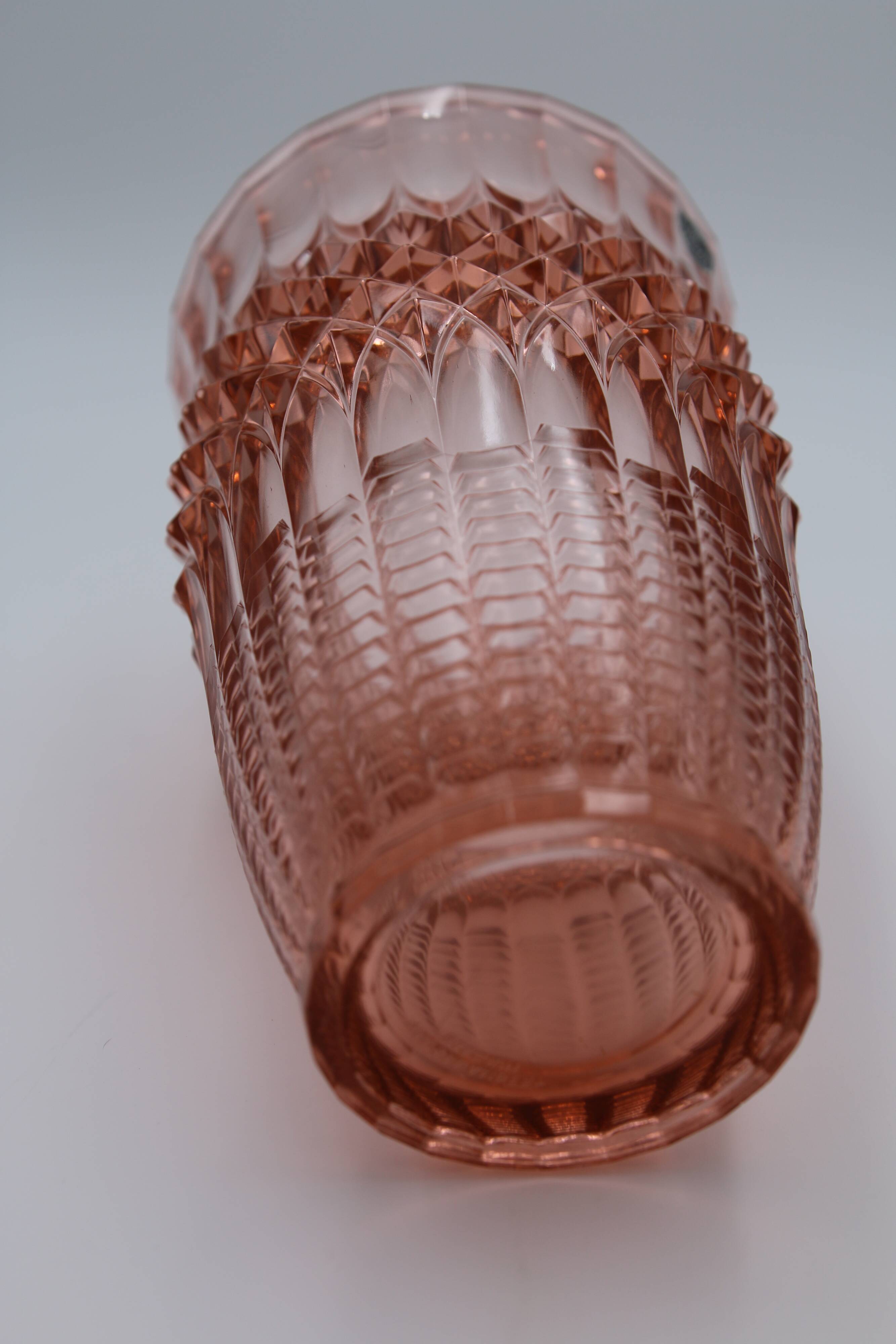 Art Deco Glass Vase Val Saint-Lambert model Thémis, Luxval collection, 1930s