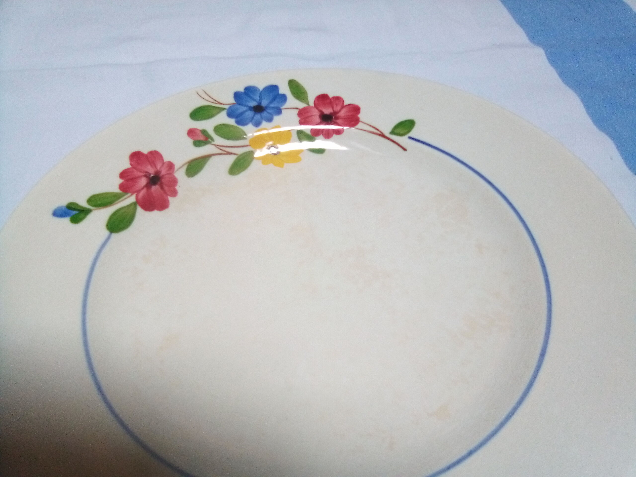 4 Beausoleil Digoin Sarreguemines dessert plates