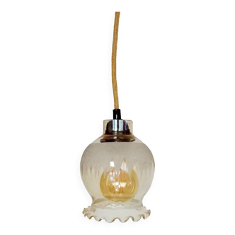 Glass lampshade pendant