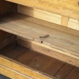 Low wooden sideboard, chest, storage unit, interior decoration Measurement: Length 140 cm. Height