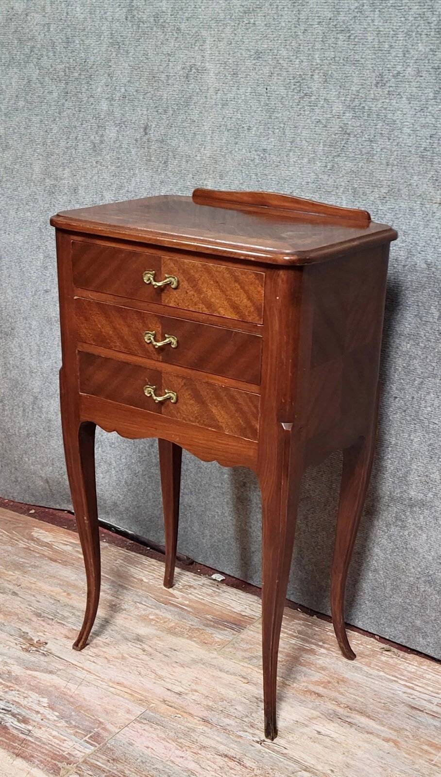Louis XV style mahogany bedside table, circa 1900