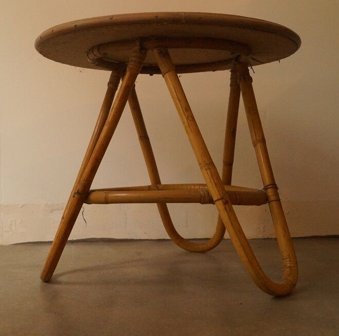 Coffee table rattan 1960