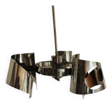 Space age chrome design chandelier suspension