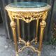 Louis XVI style harness in gilded wood and marble