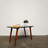 Marble effect Formica coffee table - flared legs