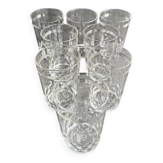 8 Baccarat Chauny tumbler glasses